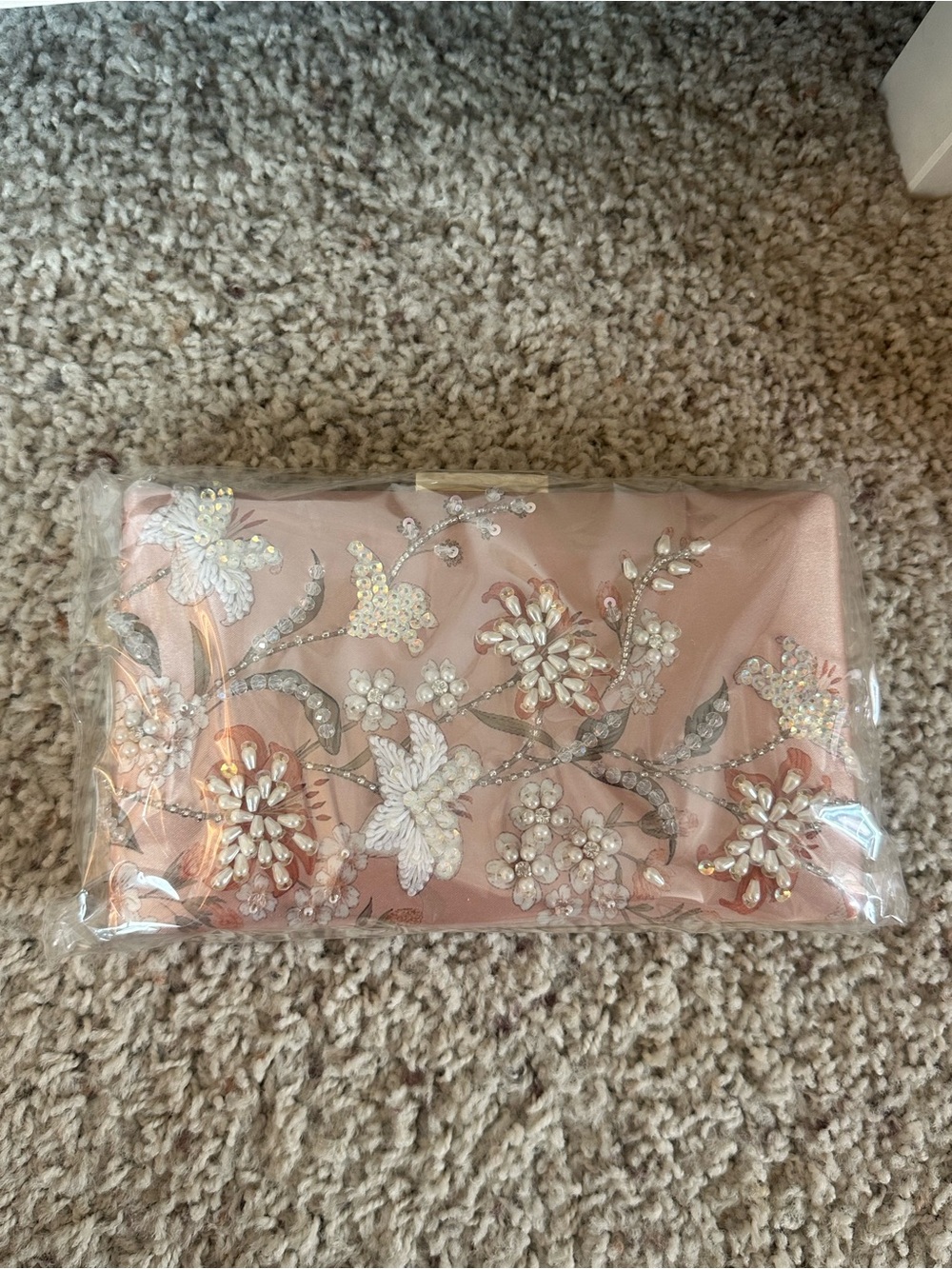 Unopened Pink Floral Clutch